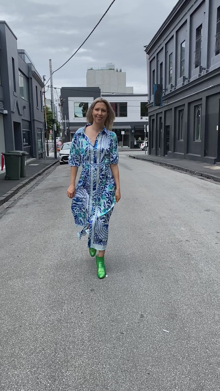 Celeste Dress - Blue Multi