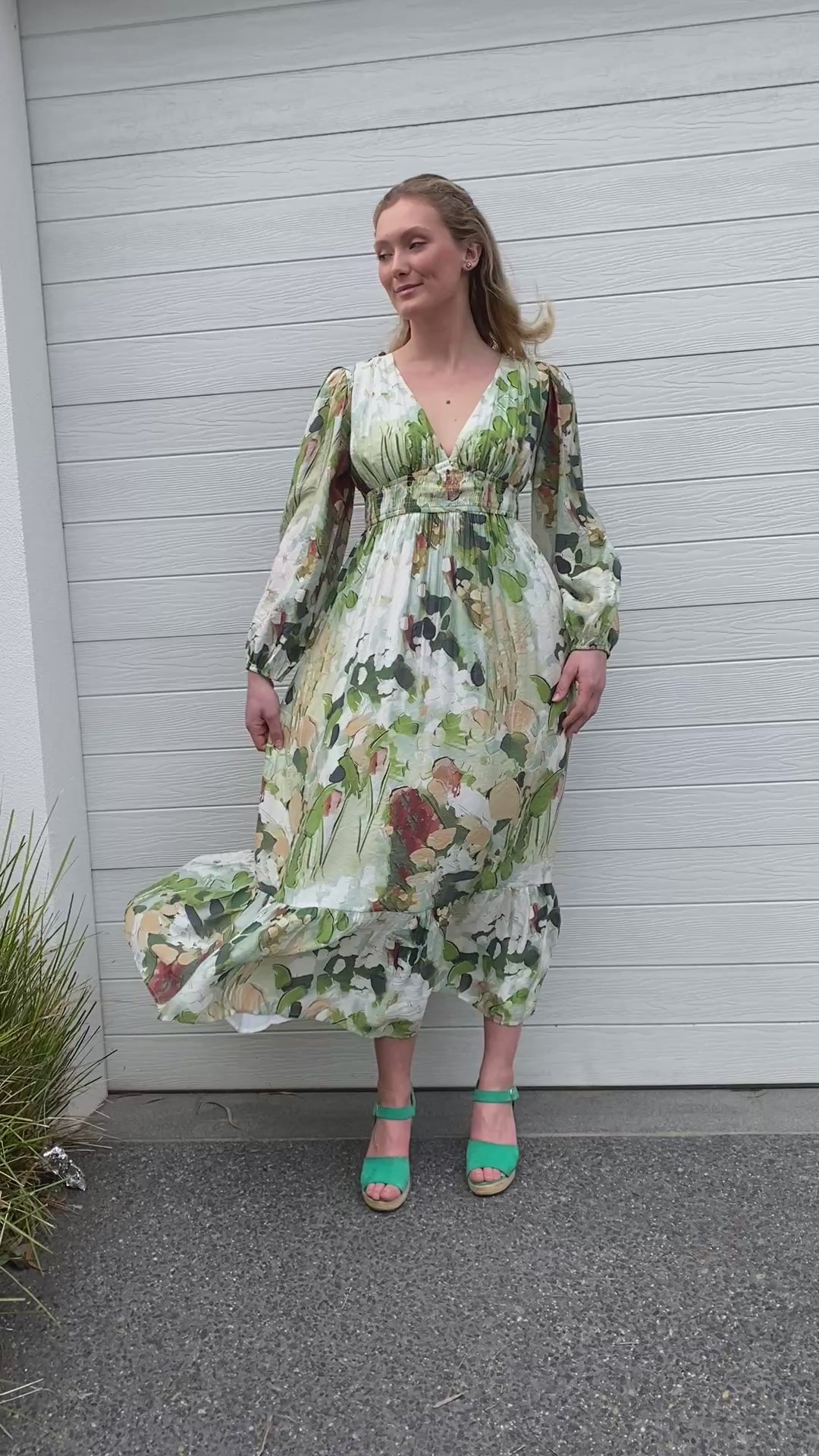 Farah dress - Green print