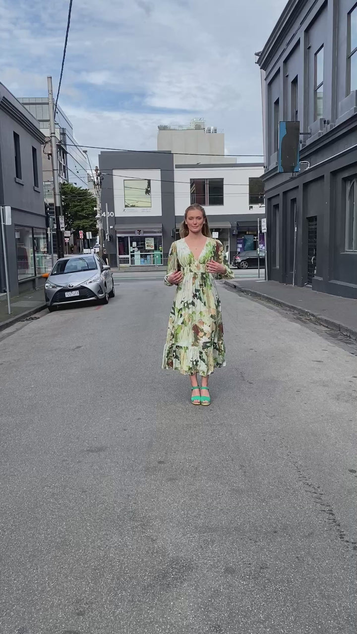 Farah dress - Green print