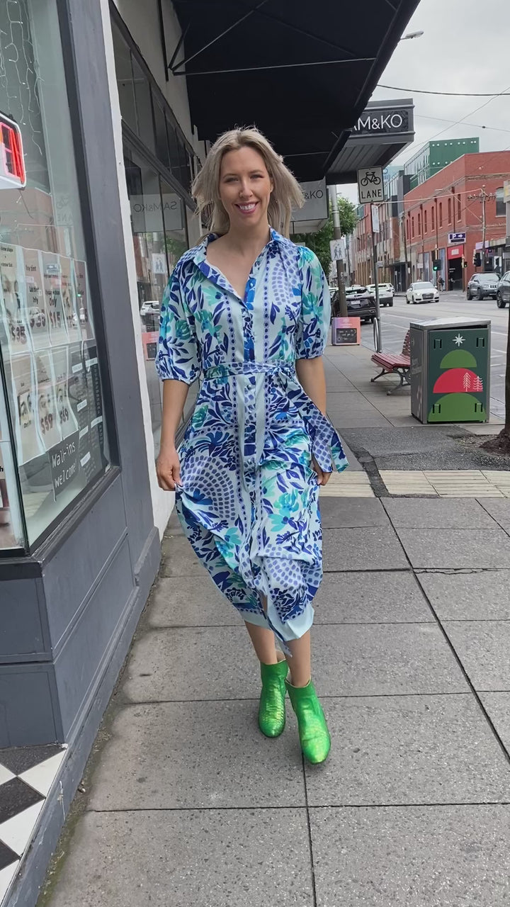 Celeste Dress - Blue Multi