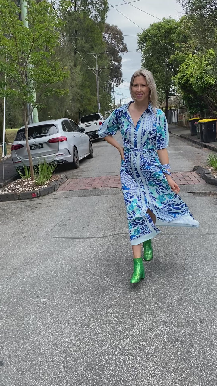 Celeste Dress - Blue Multi