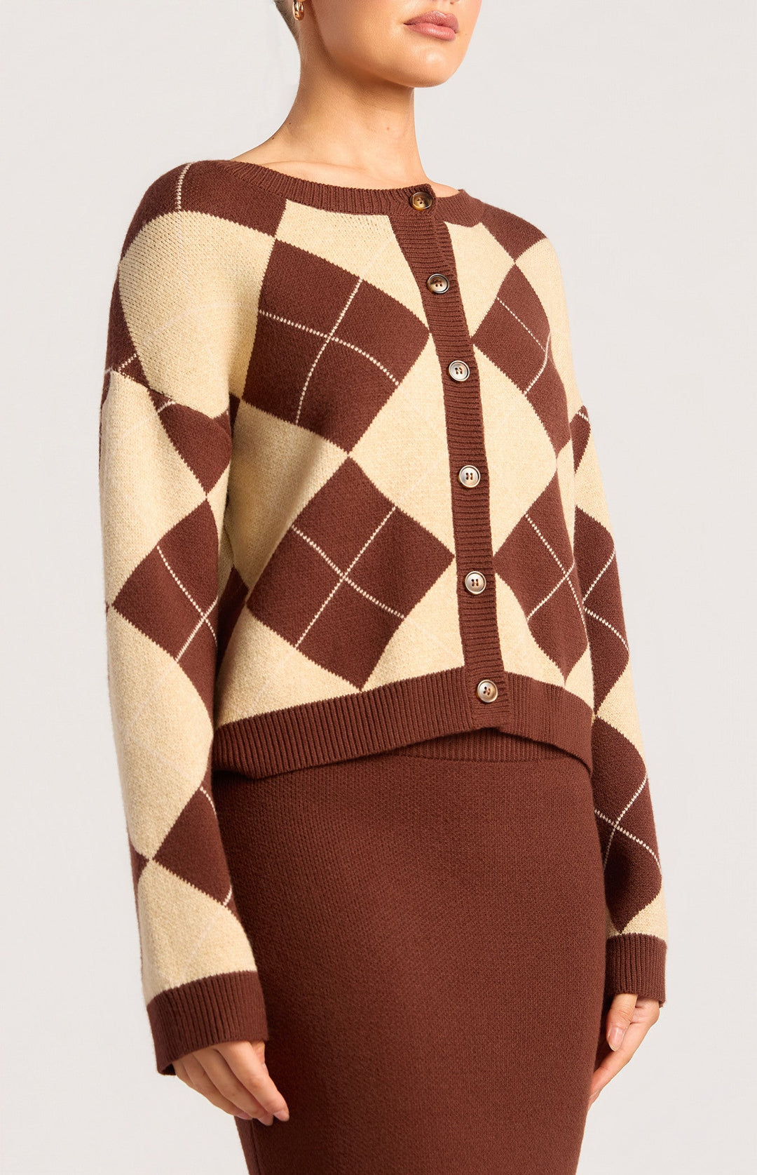 Argyle Knit Set