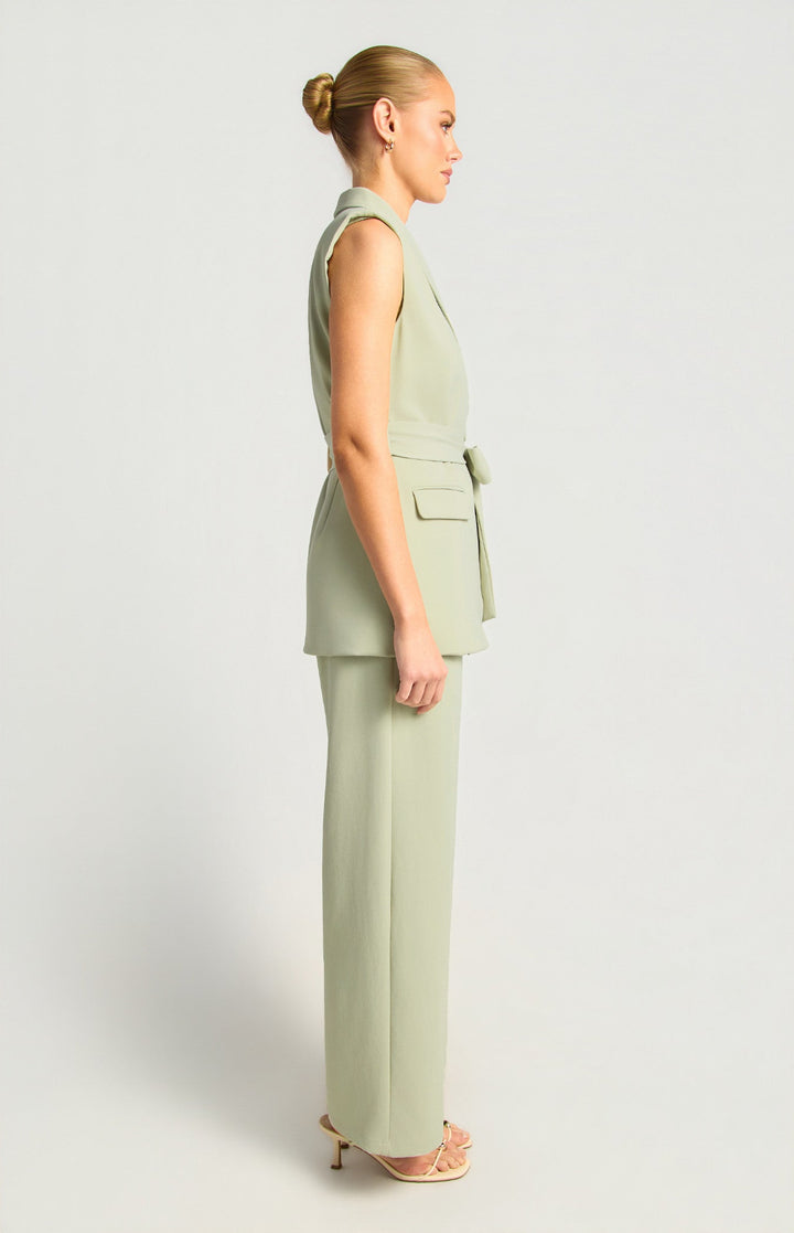 Tailored Vest Set - Sage