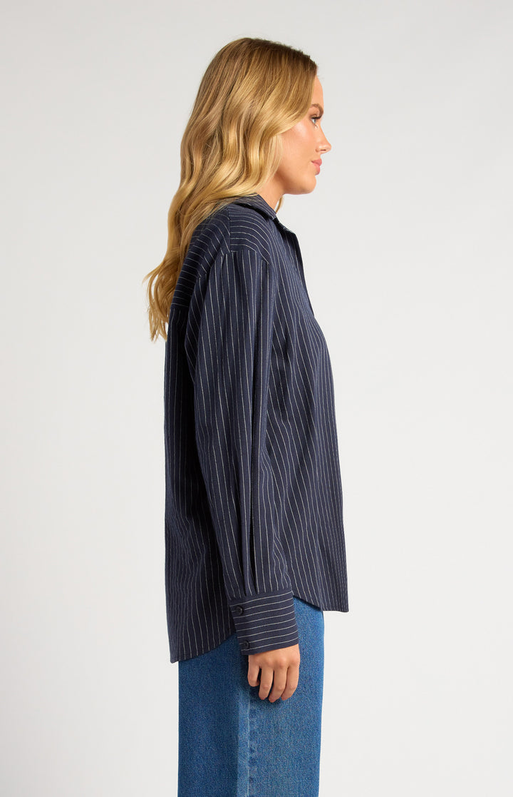 Pin Stripe Button Up Shirt