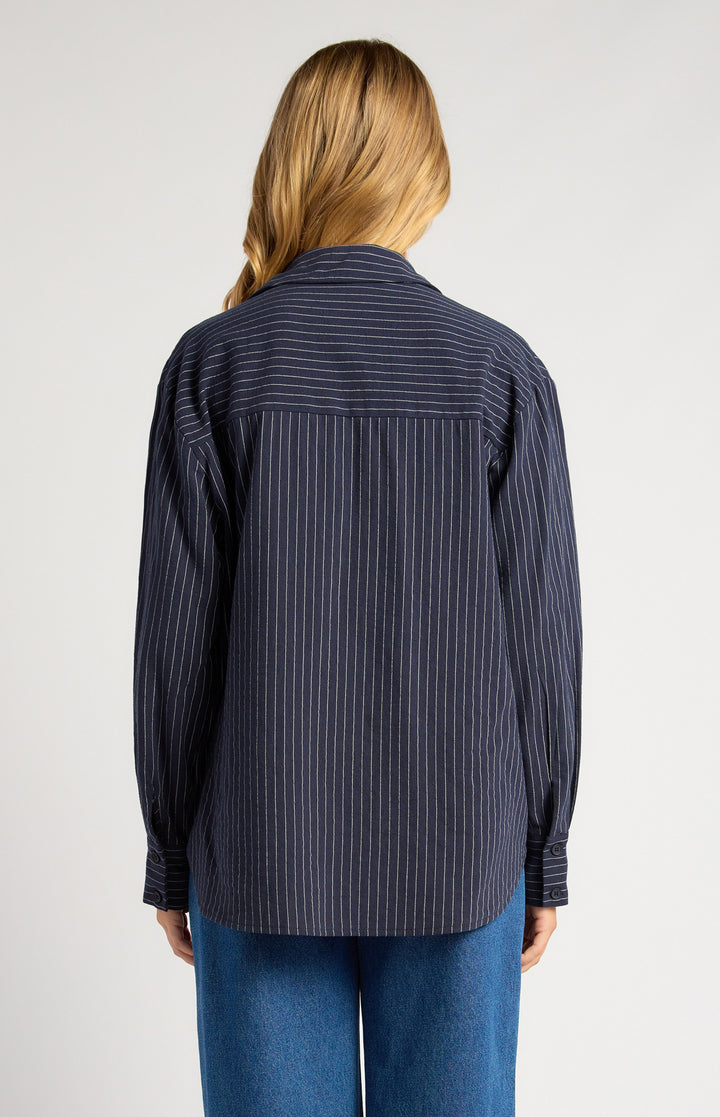 Pin Stripe Button Up Shirt
