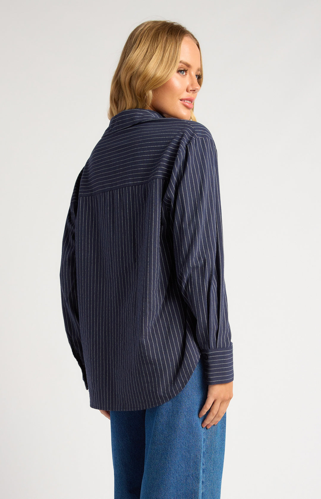 Pin Stripe Button Up Shirt