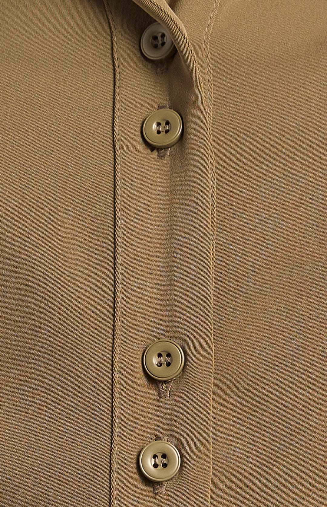 Double Button Detail Flare Cuff Satin Shirt