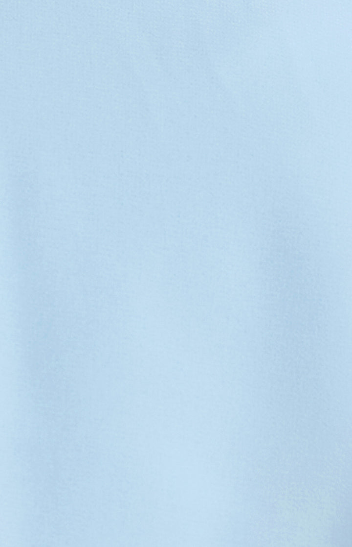 Chiffon Cape Detail One Shoulder Top - Icy Blue