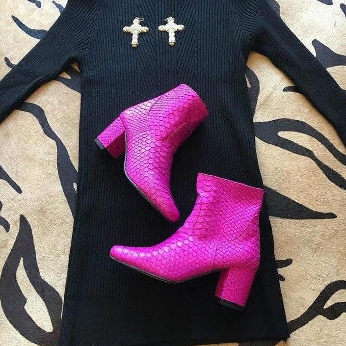 Sassy Boot - Neon Pink-Shoes-jfahristore