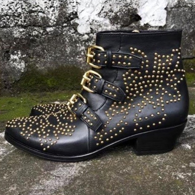 Soho Stud Boot - Black-Shoes-jfahristore