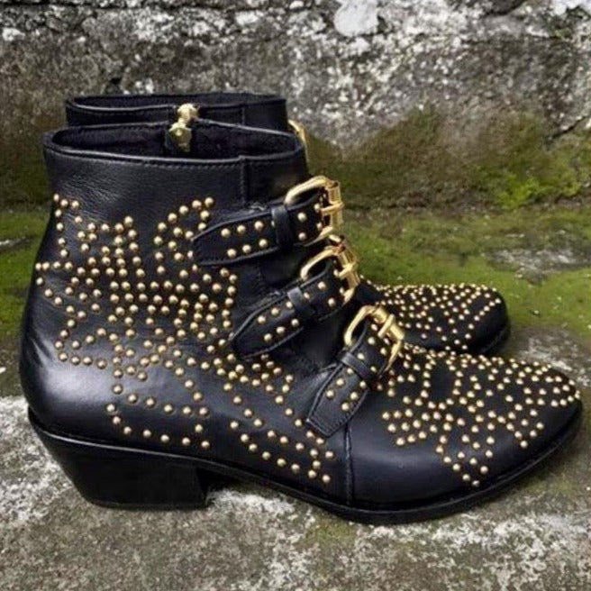 Soho Stud Boot - Black-Shoes-jfahristore