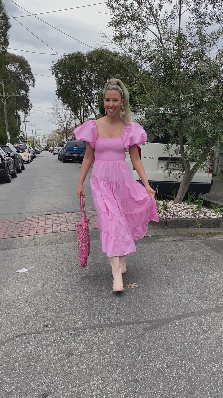 Layla Midi dress - Pink