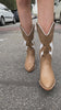 Load and play video in Gallery viewer, Matilda Cowboy Boot - Brown and White