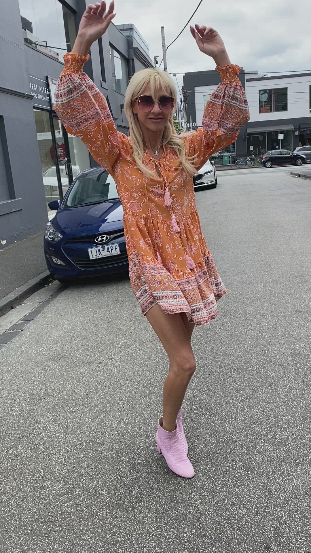 Indikah dress - Boho tan print