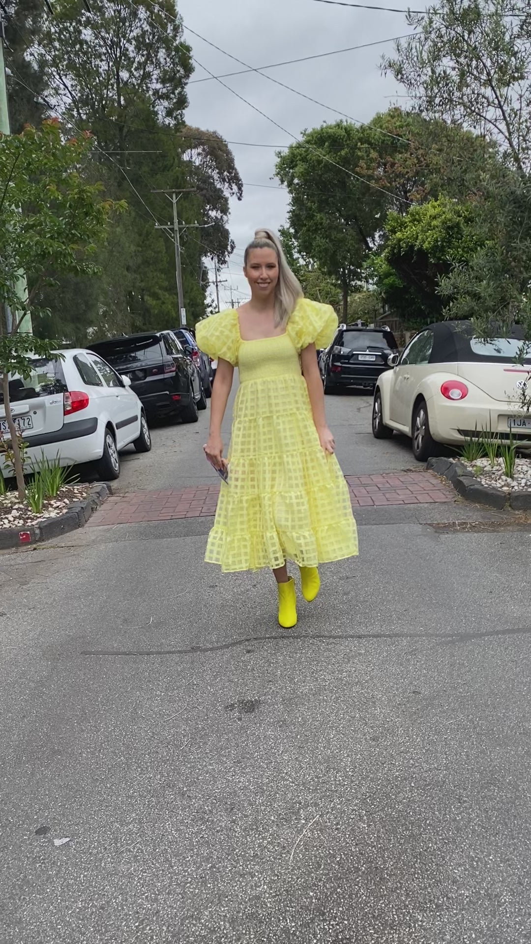 Layla midi dress - Yellow