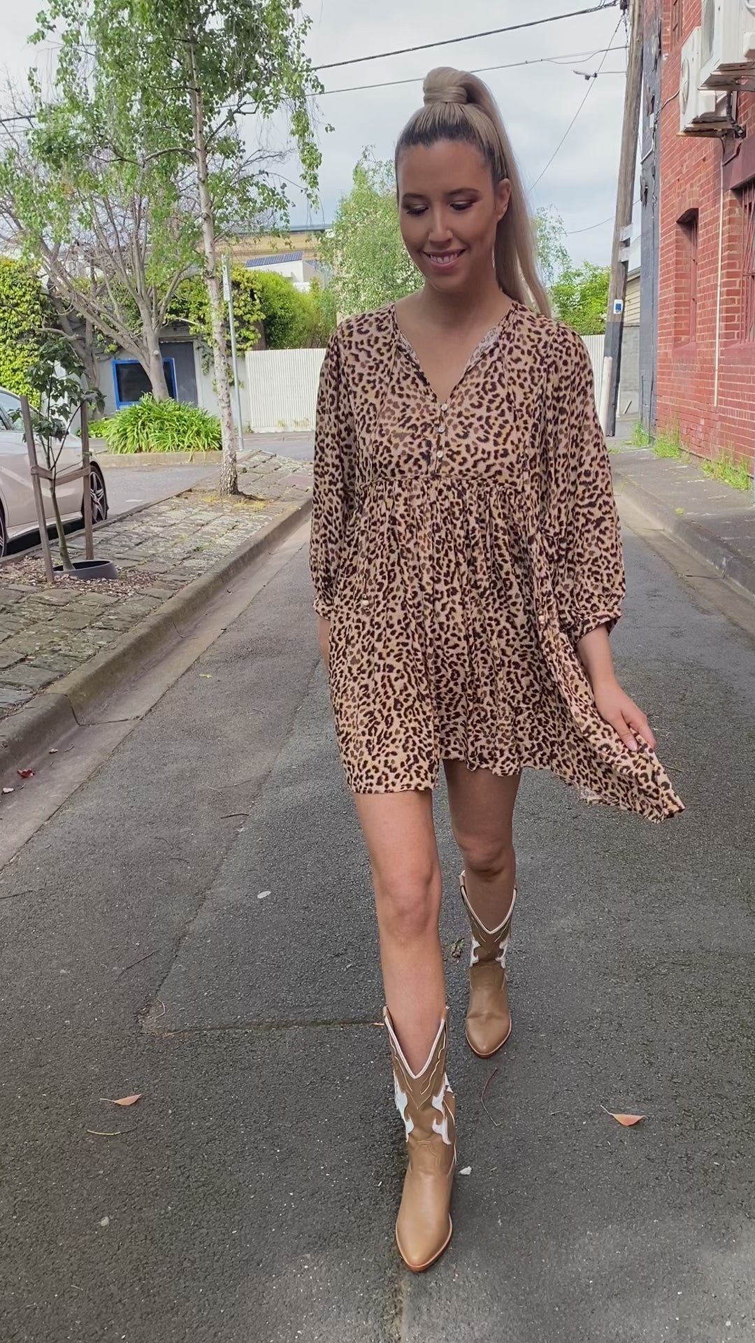 Tori dress - Leopard print