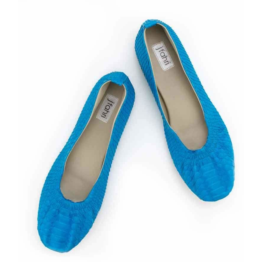 Jfahri Ballet Flats - Bright Blue-Shoes-jfahristore