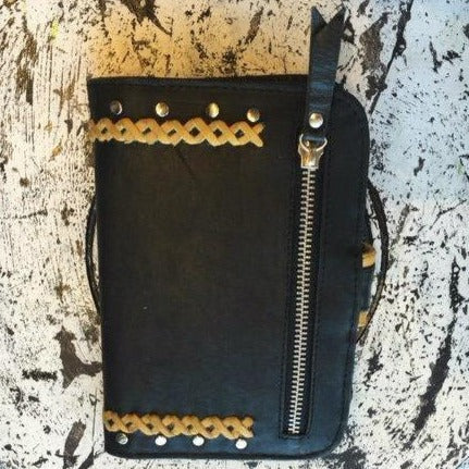 Jfahri riser leather wallet - Black and tan-Accessories-jfahristore