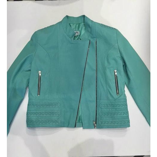 Jfahri Horizon Leather Jacket - Mint Green-Clothing-jfahristore