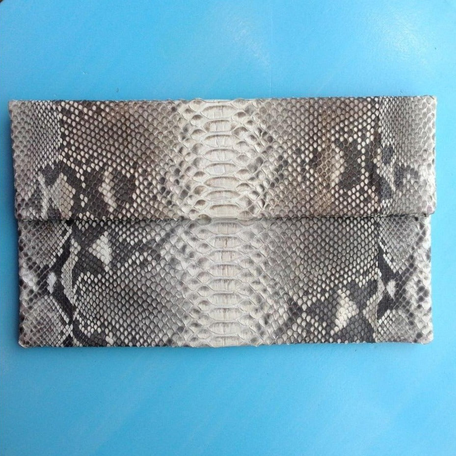 Snake Clutch - White & Grey-Accessories-jfahristore