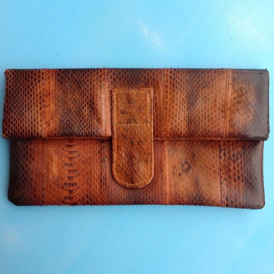 Snake Clutch - Tan-Accessories-jfahristore