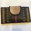 Jfahri large cowhide leather wallet - Brown with Pink Detail-Accessories-jfahristore