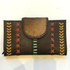 Jfahri large cowhide leather wallet - Brown with Mint Detail-Accessories-jfahristore