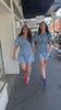 Load and play video in Gallery viewer, Luella short dress - Blue denim