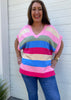 Rainbow knit top - Multi colour