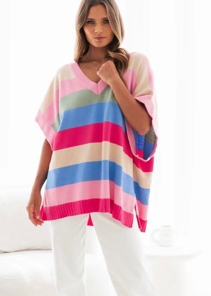 Rainbow knit top - Multi colour
