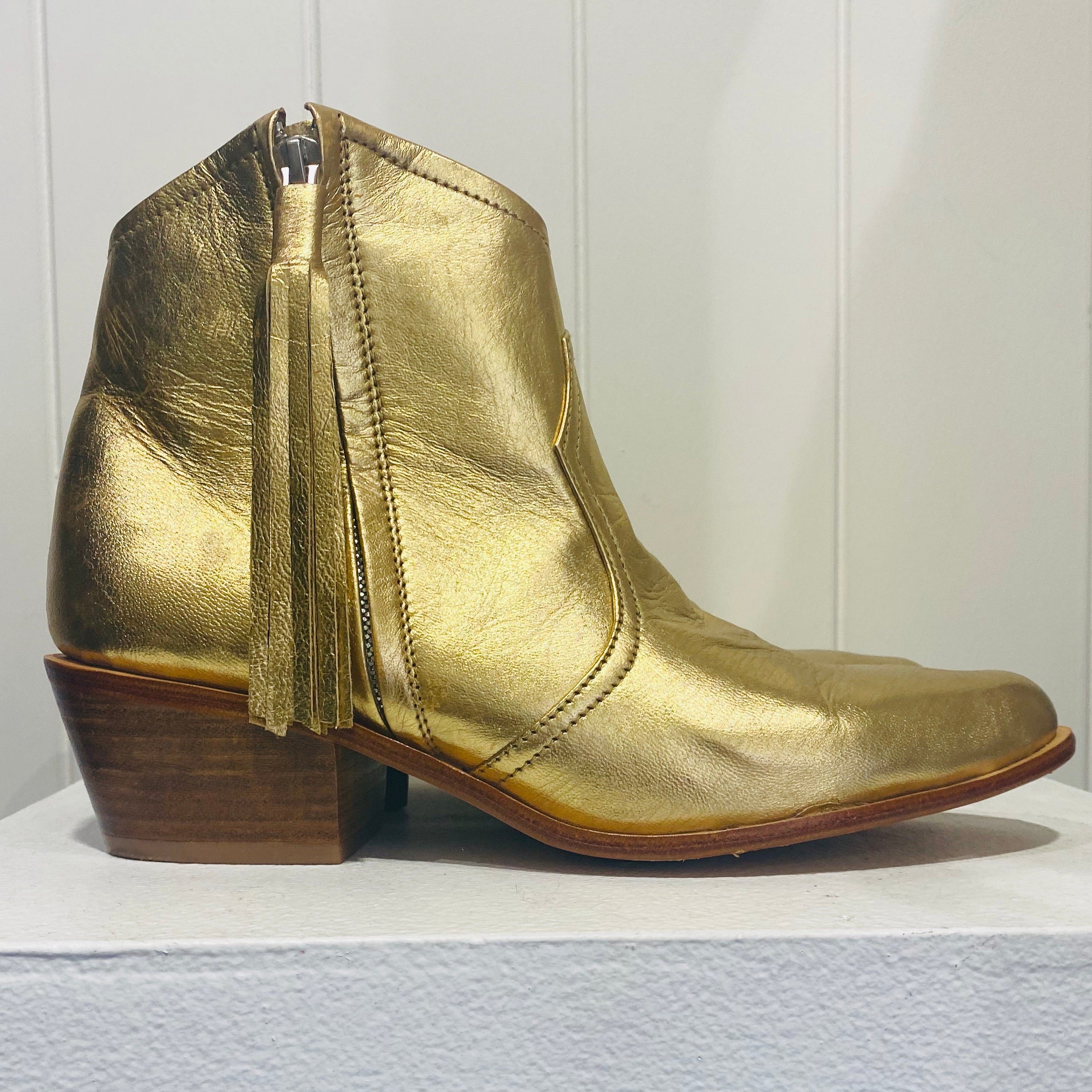 Jfahri Boot - Metallic Gold-Shoes-jfahristore