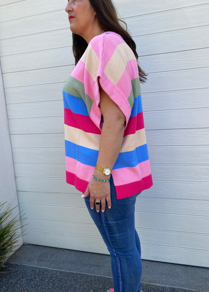 Rainbow knit top - Multi colour