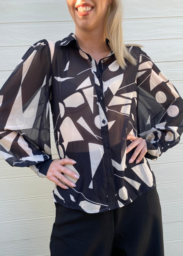 Jolie shirt - Black and neutral