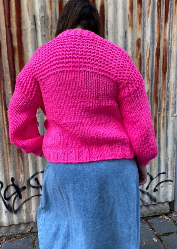 Clara Cardigan - Neon Pink