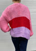 Delight Cardigan - Pink, Red and Purple