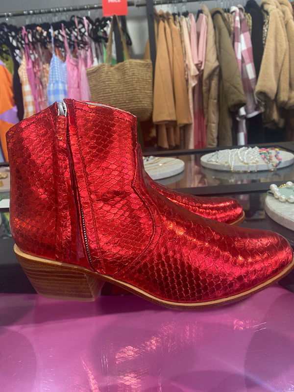 Jfahri boot - Red metallic