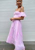 Brigitte dress - Pink and White