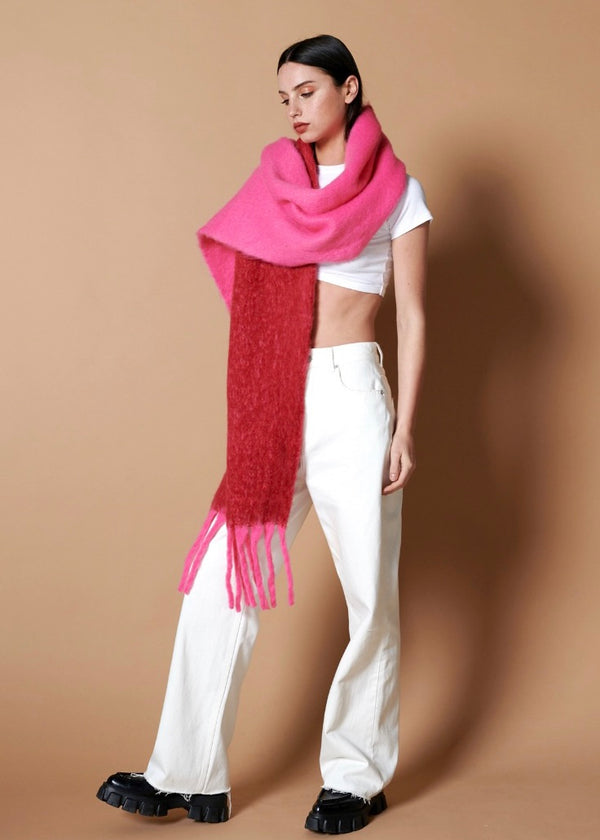 Maha scarf -Pink two tone