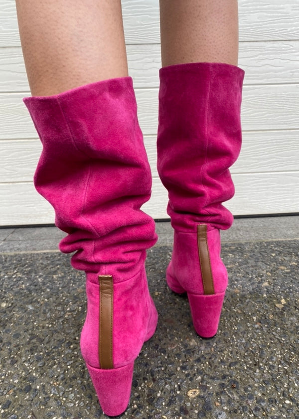 Lux suede boot - Fuschia