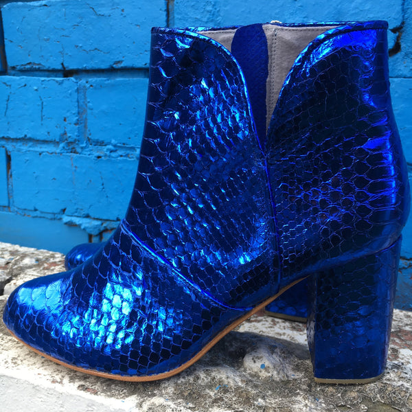 Joey Boot - Metallic Cobalt-Shoes-jfahristore