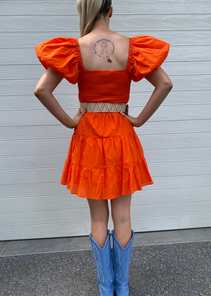 Layla short dress - Orange
