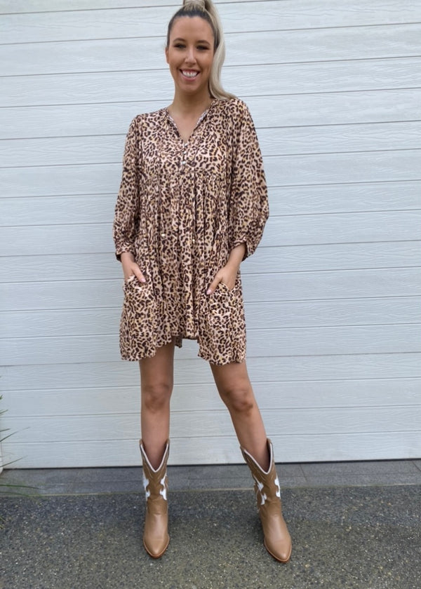 Tori dress - Leopard print