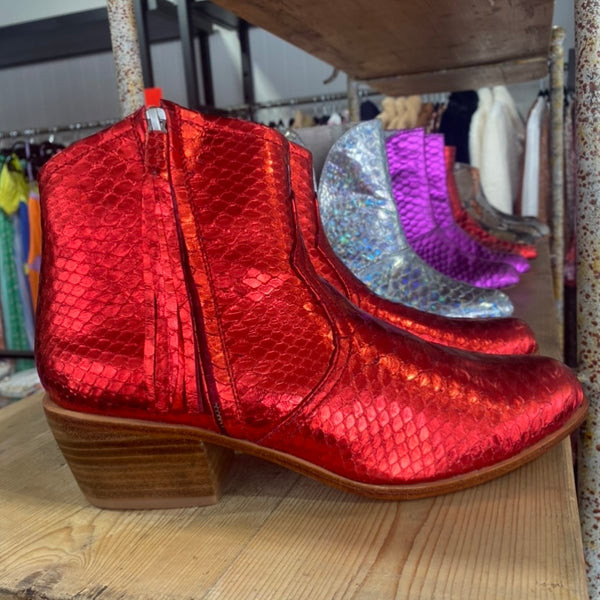 Jfahri boot - Red metallic