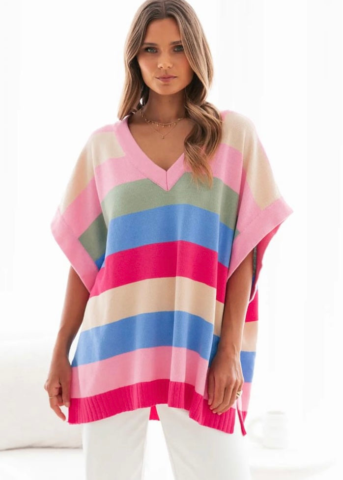 Rainbow knit top - Multi colour