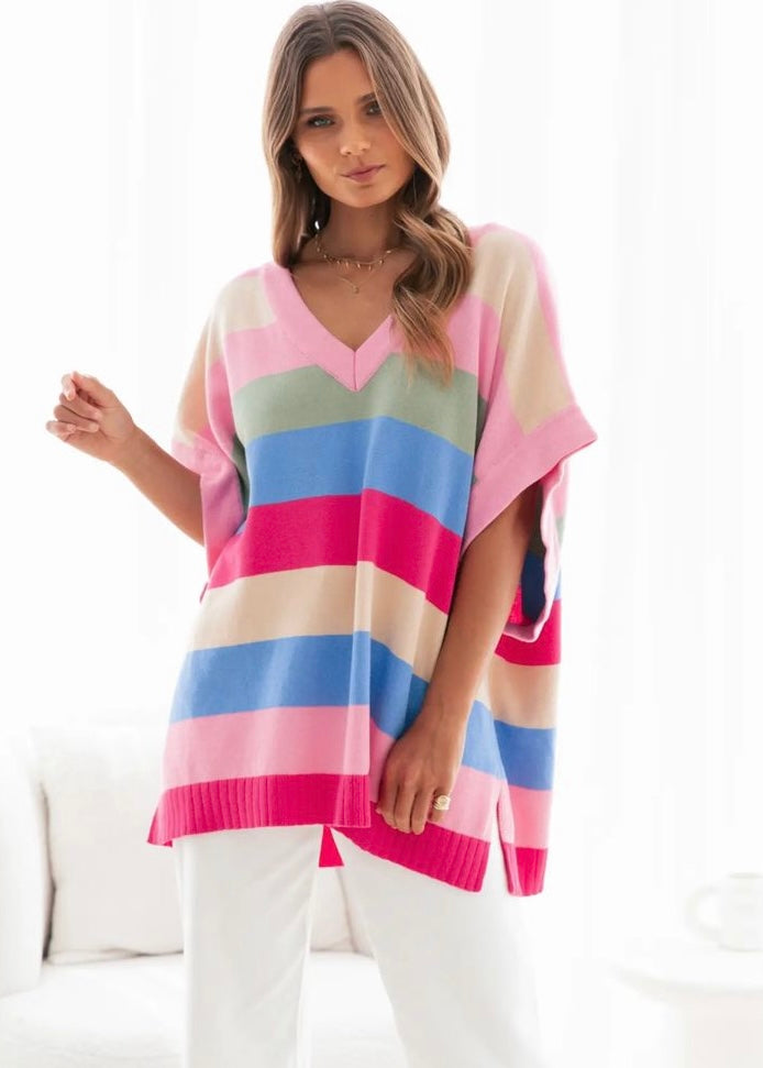 Rainbow knit top - Multi colour