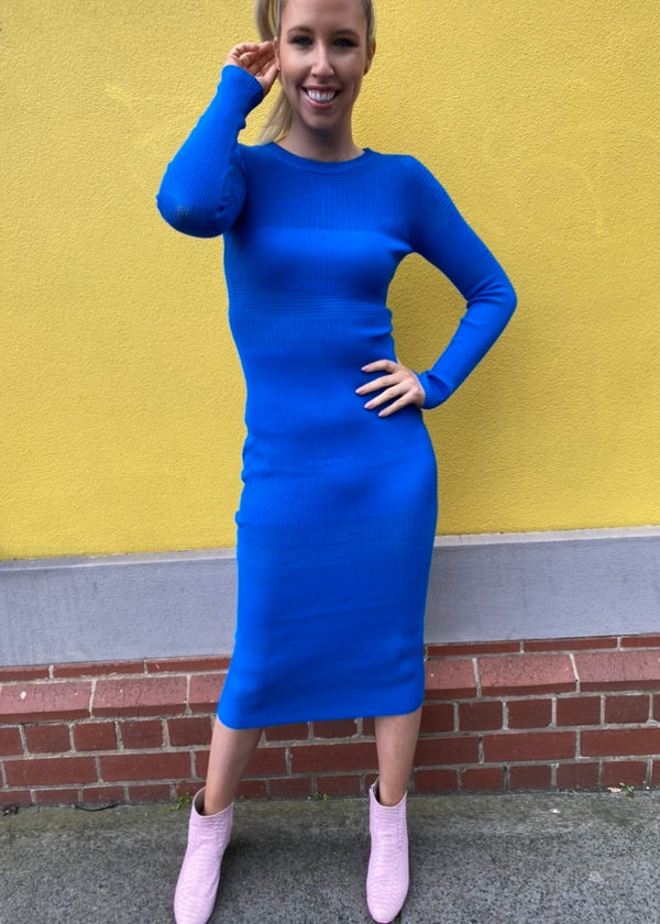 Tyler knit dress - Cobalt blue