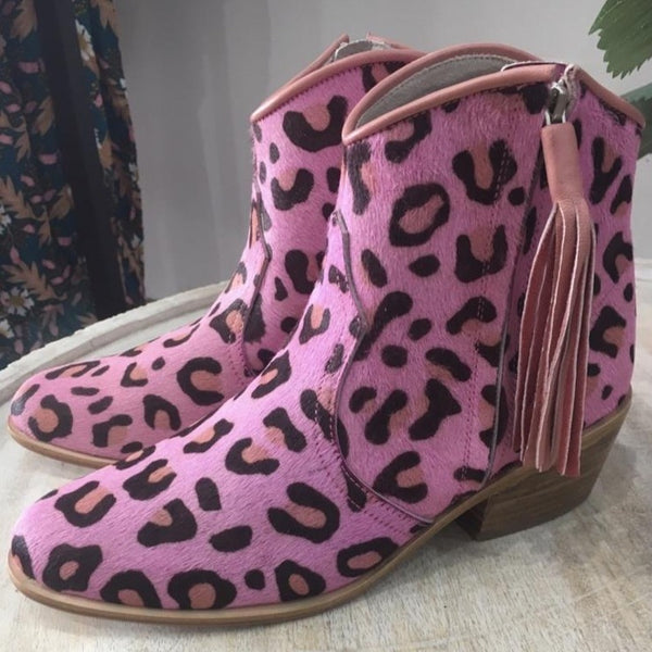 Jfahri Boot - Pink Cheetah-Shoes-jfahristore