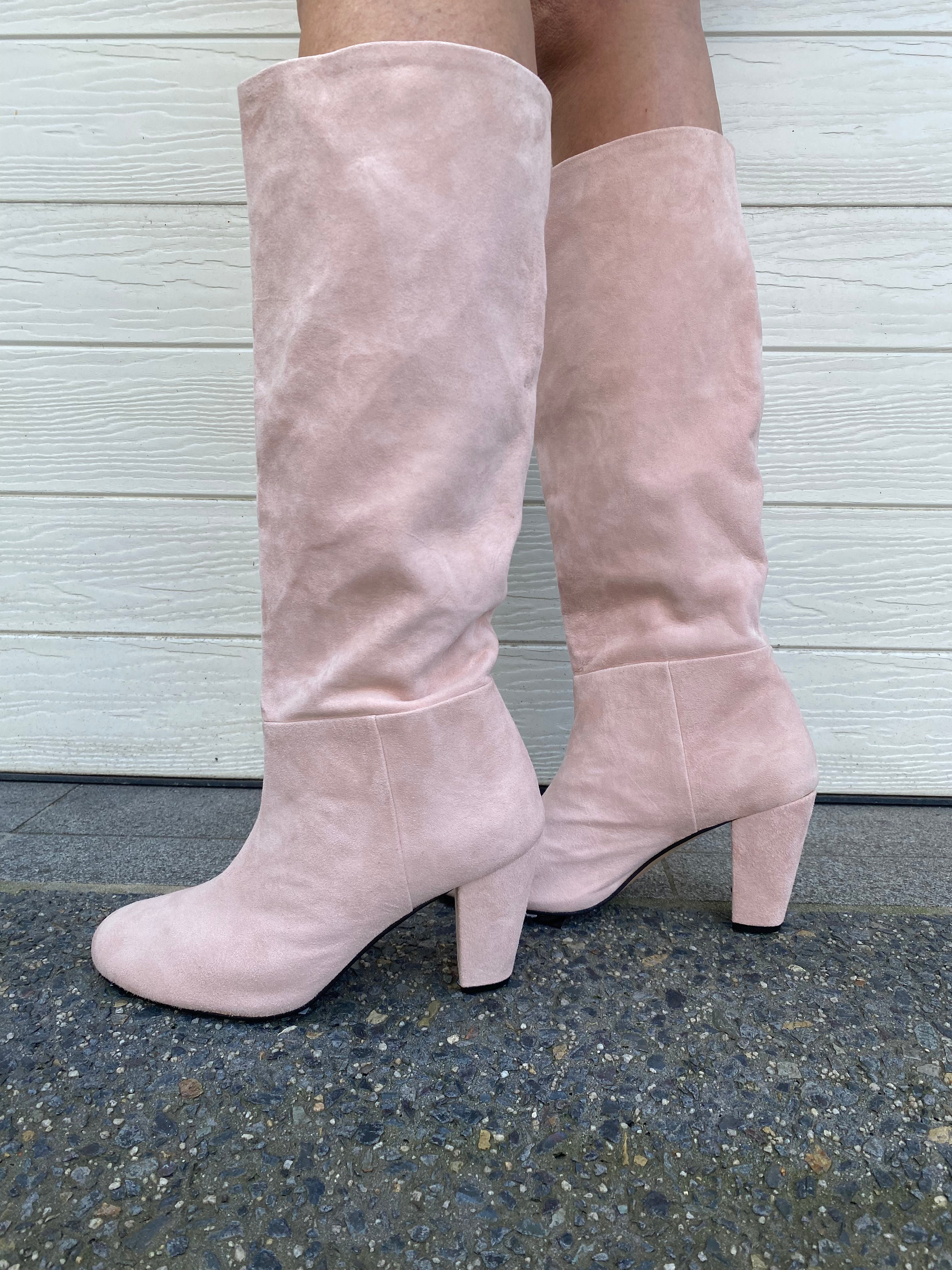 Lux suede boots - Light pink