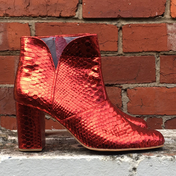 Joey Boot - Red metallic-Shoes-jfahristore