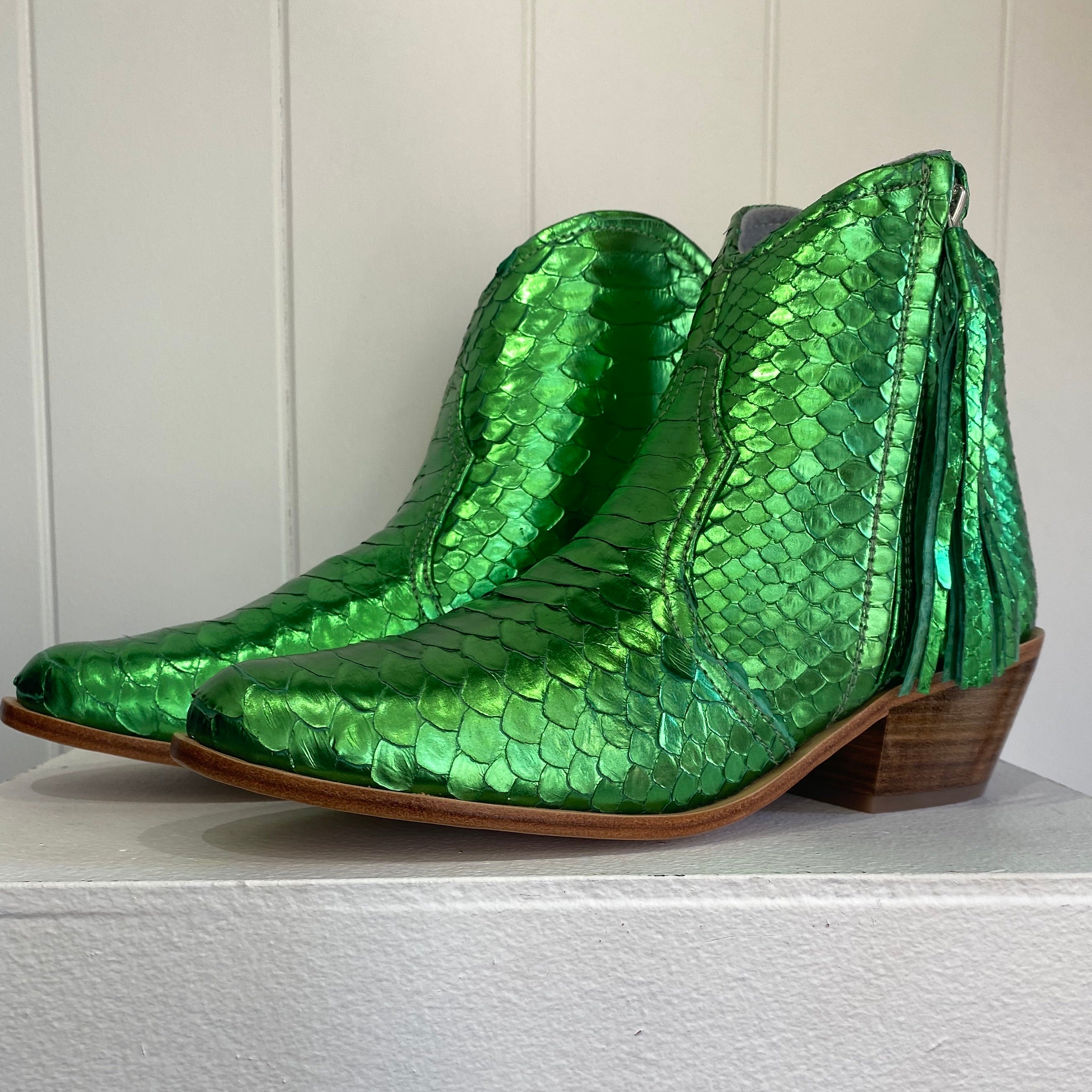 Jfahri boots - Green metallic-Shoes-jfahristore